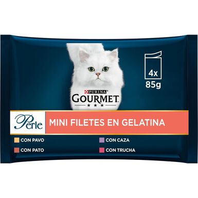 Gourmet Perle Filetes en gelatina sobre para gatos - Multipack 4
